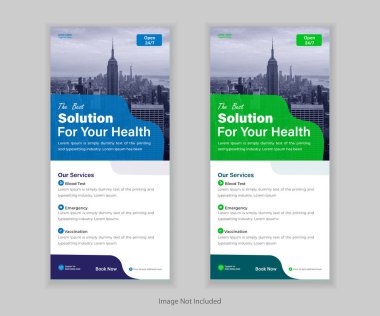 İşiniz için Tıbbi Katlama veya Dl Flyer Şablonu