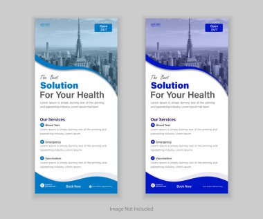 İşiniz için Tıbbi Katlama veya Dl Flyer Şablonu