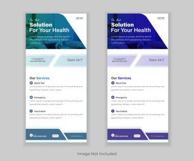 İşiniz için Tıbbi Katlama veya Dl Flyer Şablonu