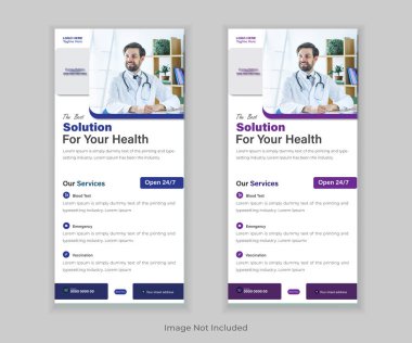 İşiniz için Tıbbi Katlama veya Dl Flyer Şablonu