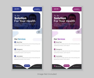 İşiniz için Tıbbi Katlama veya Dl Flyer Şablonu