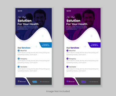 İşiniz için Tıbbi Katlama veya Dl Flyer Şablonu