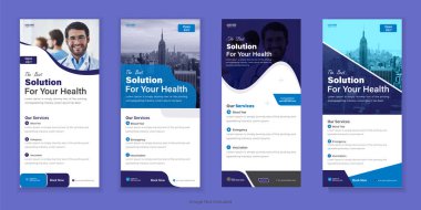 Tıbbî Paket Katlama veya DI Broşürü ve Rack Kart Tasarım Şablonu