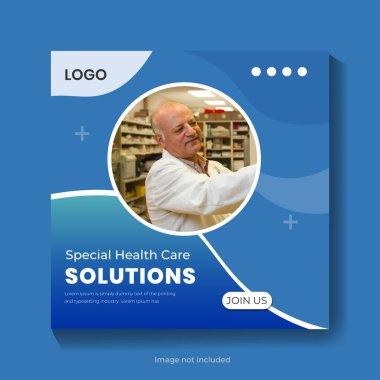 Sosyal Medya Spesifikasyonları Tıbbi Sosyal Medya Bayrağı Tasarımı