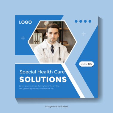 Sosyal Medya Spesifikasyonları Tıbbi Sosyal Medya Bayrağı Tasarımı