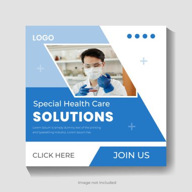 Sosyal Medya Spesifikasyonları Tıbbi Sosyal Medya Bayrağı Tasarımı