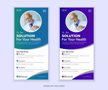 Medikal DL Flyer ve Rollup Banner Tasarım Şablonu