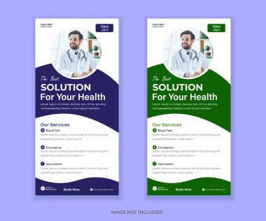 Medikal DL Flyer ve Rollup Banner Tasarım Şablonu