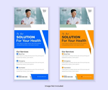 Medikal DL Flyer ve Rollup Banner Tasarım Şablonu