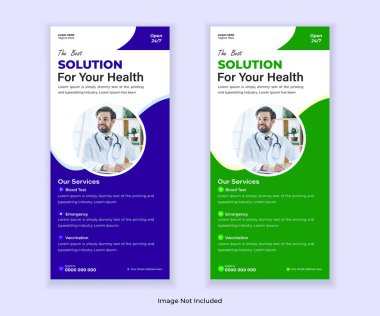 Medikal DL Flyer ve Rollup Banner Tasarım Şablonu