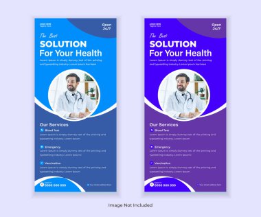 Medikal DL Flyer ve Rollup Banner Tasarım Şablonu