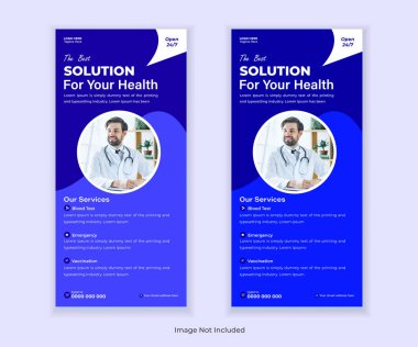 Medikal DL Flyer ve Rollup Banner Tasarım Şablonu
