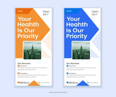 Yaratıcı rulo pankart ve DL pilot tasarım şablonu