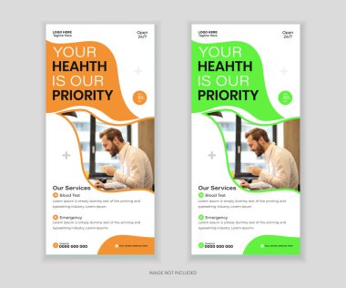 Modern katlanabilir pankart ve DL pilot tasarım şablonu