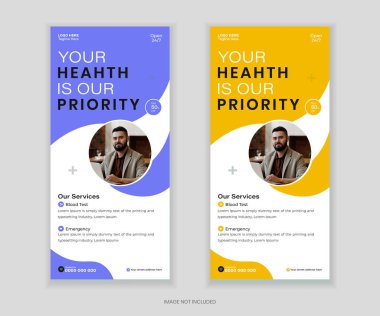 Modern katlanabilir pankart ve DL pilot tasarım şablonu