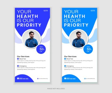 Modern katlanabilir pankart, raf kartı ve DL pilot tasarım şablonu