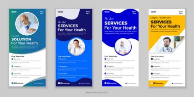 Tıbbî Paket Katlama, DL Flyer ve Rack Kart Tasarım Şablonu