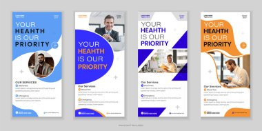 Tıbbî Paket Katlama, DL Flyer ve Rack Kart Tasarım Şablonu