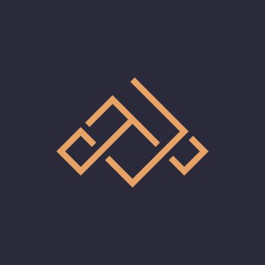 Kare çizgisi yapan bir şirket için logo.