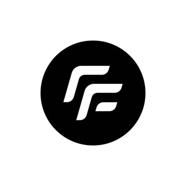 F harfli siyah beyaz bir logo.