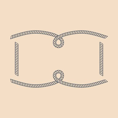 Üzerinde düğüm olan bir halat çerçevesi.