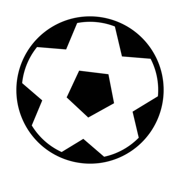 Beyaz arkaplanda siyah beyaz futbol topu simgesi