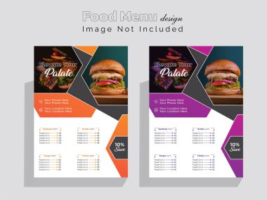 Aperatifler, ana yemekler, tatlılar ve içecekler için açık bölümleri olan modern bir restoran menüsü tasarımı. Canlı yemek resimlerinin olduğu zarif yazı tipleri ve temiz bir düzen. Tasarım görsel olarak çekici, yönünü bulması kolay ve yemek deneyimini arttırıyor..