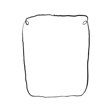 Davetiye, kart, poster tasarımı için karalama çizgisi çerçevesi çizdim. Vektör illüstrasyonu