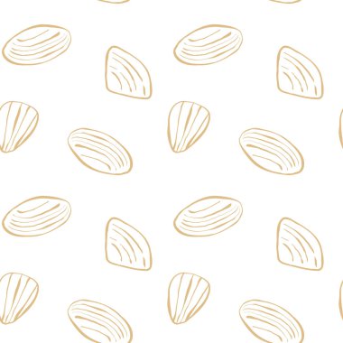 El çizimi deniz kabukları beyaz arkaplanda karalama biçiminde mavi, pürüzsüz desenler. Çizgi sanatı deniz kabuğu vektör arka planı. Vektör illüstrasyonu