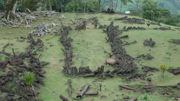 Winderige Omgeving Megalithische Sites Gunung Padang Cianjur West Java Indonesië — Stockvideo