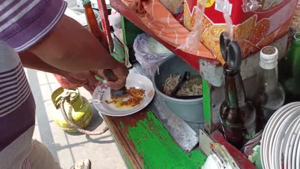 Blandning Ketoprak Kryddor Ketoprak Indonesisk Vegetarisk Rätt Från Jakarta Som — Stockvideo