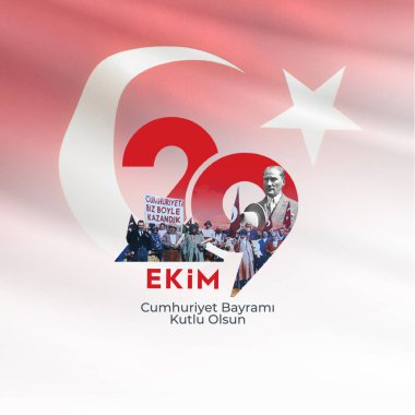 29 ekim cumhuriyer bayram kutlu olsun.Tercümesi: Mutlu 29 Ekim Cumhuriyet Günü.