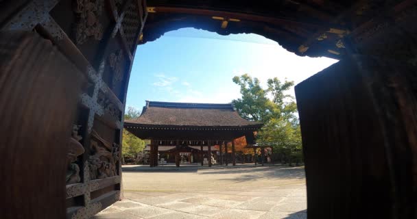 Belo Portão Pavilhão Santuário Tem Uma Longa História Cultura Japonesa — Vídeo de Stock