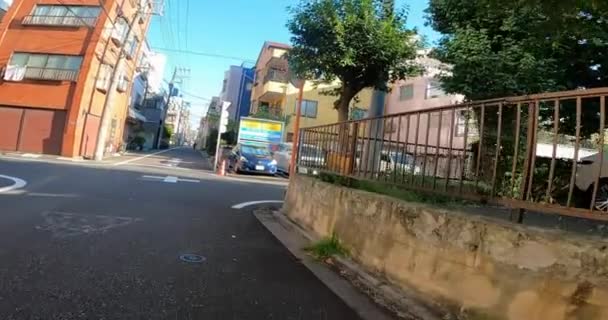 Goedemorgen Straat Asakusa Atsuta Shrine Gezien Van Buiten Tokio Japan — Stockvideo