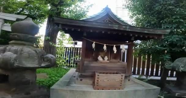 Atsuta Shrine Kleiner Schrein Itsukushima Shrine Shrine Woodenein Ruhiger Schrein — Stockvideo