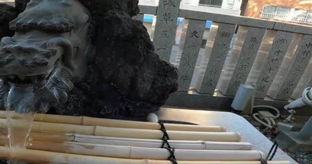 Japan Tokio Asakusa Eine Ruhige Gewöhnliche Straße Morgen Dragon Chozuya — Stockvideo