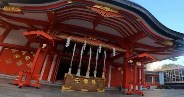 Torii Hanazono Shrine Shinjuku Inari Shrine Sacred Treejapan Tokyo Shinjuku — 비디오