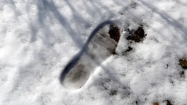 snow with footprints snow snow footprints snowy morning