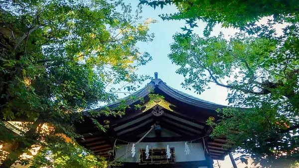 Atsuta Tapınağı, İmado, Taito-ku, Tokyo, Japonya 'da bir türbe Sengoku döneminin sonunda kuruldu. Yamaya köyündeki tüm çiftçiler tarafından koruyucu tanrı olarak kurulmuş. Fotoğraf bölge büzülmüş. https: / / youtu.be / exk6YvlAKHw