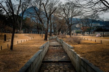 Sabah parkın eski şehrinde.