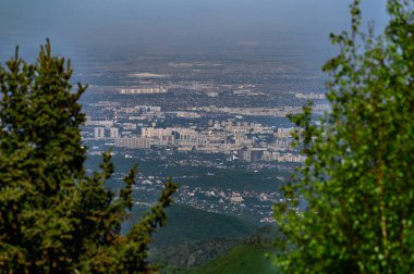 Altai Dağları 'nın zirvesinden manzara.