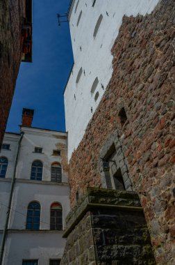 Eski ortaçağ mimarisinin manzarası