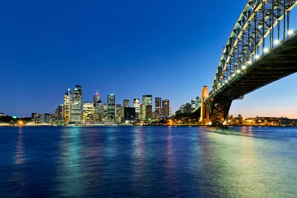 Sydney Yeni Güney Galler Avustralya Günbatımında Liman Köprüsü Merkezi Bölgesi Telifsiz Stok Imajlar