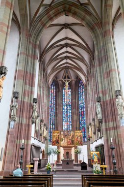 Almanya Bavyera Romantik Yolu. Wurzburg 'da. Marienkapelle Maria Chapel - Tarih: 23 - 04 - 2023