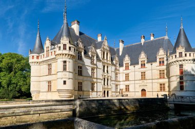 Chateau d'Azay le Rideau. Loire Vadisi. Fransa. - Tarih: 01 - 08 - 2023