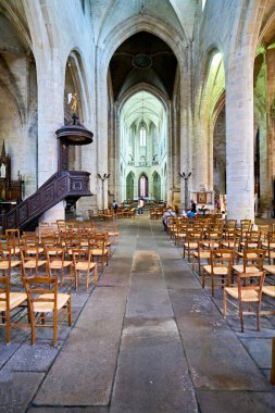 Dinan Brittany France. Eglise Saint Malo (Saint Malo Kilisesi) - Tarih: 03 - 08 - 2023