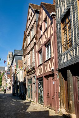 Rouen Normandiya Fransası. Kereste Evleri - Tarih: 10 - 08 - 2023