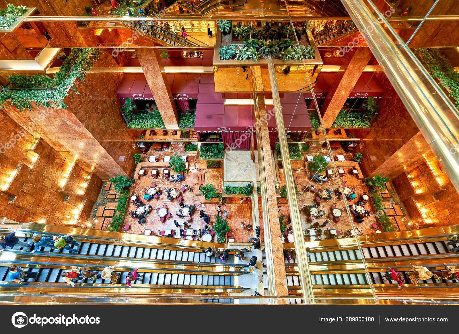 New York Manhattan United States Trump Tower Atrium Date 2022 Stock