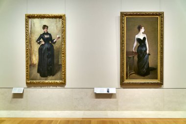 - New York. - Manhattan. Birleşik Devletler. Metropolitan Sanat Müzesi. John Singer Sargent. Güllü Kadın - Madam X - Tarih: 09 - 01 - 2022