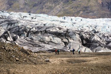 Skaftafellsjokull buzulu. İzlanda - Tarih: 07 - 07 - 2023